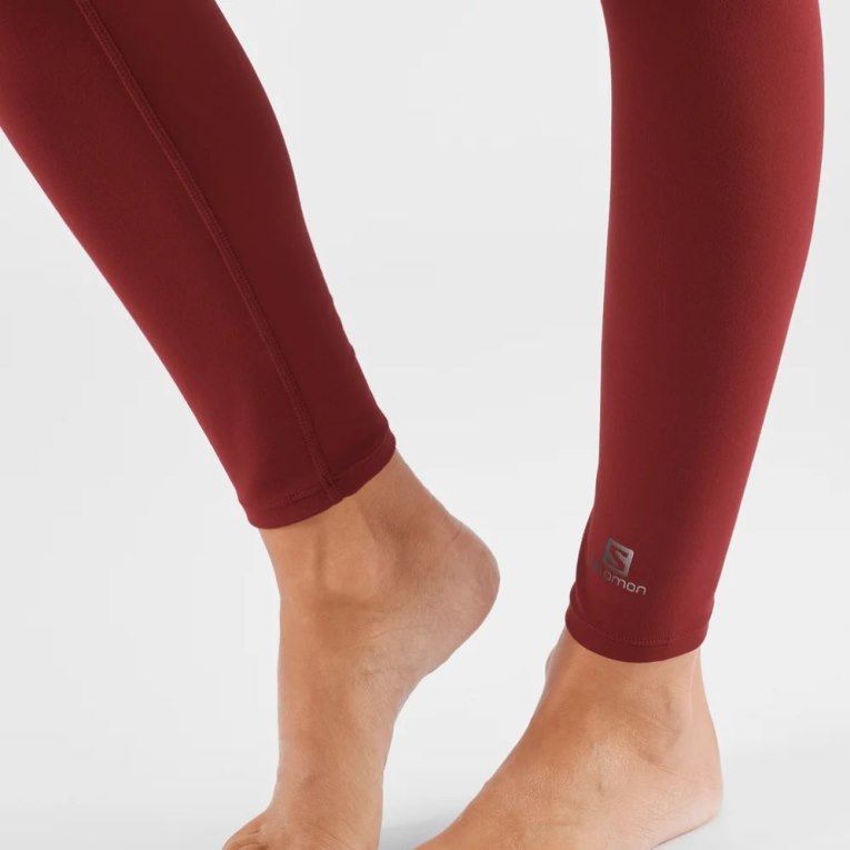 Red Salomon Cross Multi 28'' Women's Running Tights | PH 52418W